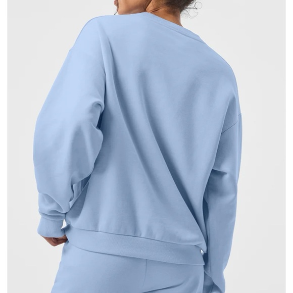 Alo Accolade Crew Neck Pullover NWT Seashell Blue - Picture 3 of 6